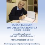 Sveta maša ob 100. obletnici rojstva g. Dušana Jakomina