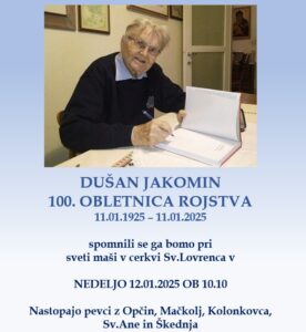 Read more about the article Sveta maša ob 100. obletnici rojstva g. Dušana Jakomina