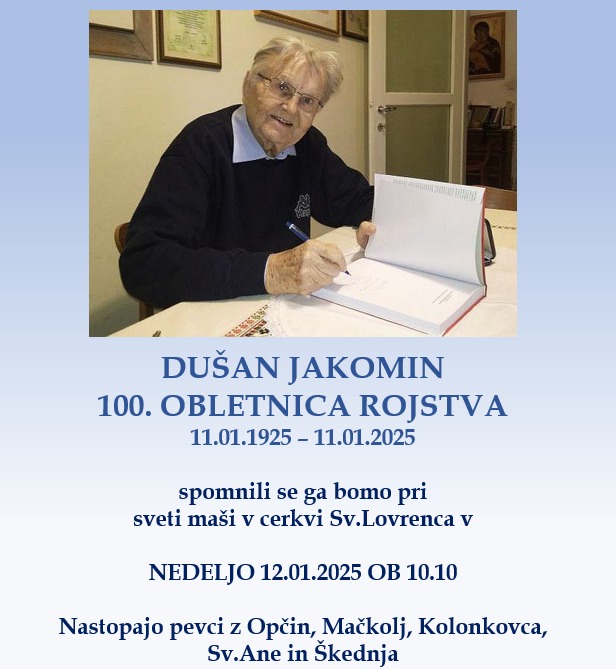 You are currently viewing Sveta maša ob 100. obletnici rojstva g. Dušana Jakomina